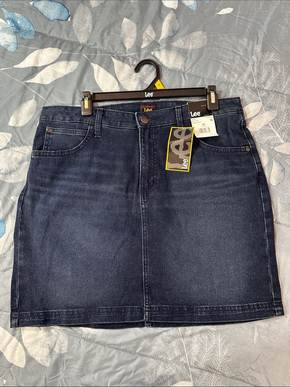 NWTS LEE Women's Dark Indigo Denim Mini Skirt/Skort Sz 14 🦋